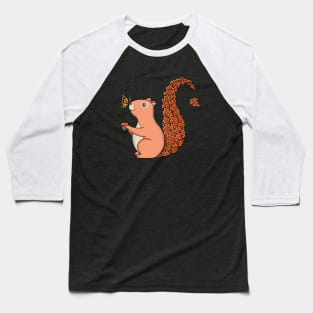 Squirrel and Butterfly Baseball T-Shirt